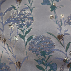 ラメジャガード織り生地 ゴブラン織り アジサイ お花柄 6枚目の画像