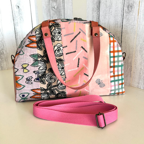 w)ミナペルホネン☆ハンドメイド少し小ぶりな2wayパッチバッグ(skyful