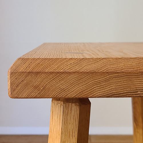 1点限り】厚み4センチ贅沢な一枚板スツール タモ 八角脚 ミニテーブル