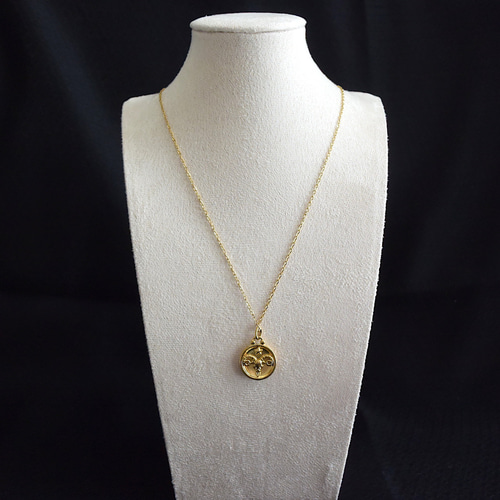 12星座のコインネックレス ステンレスチェーン ゴールド ネックレス