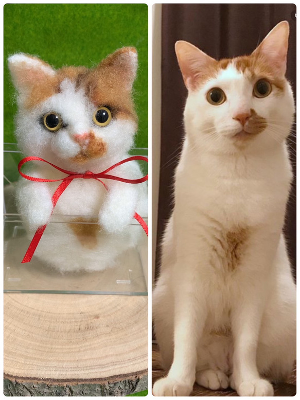 羊毛フェルト　オーダー　猫　ぶっちページ 羊毛フェルト 猫 オーダー うちの子 オーダーページ - メルカリ