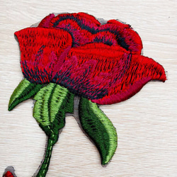 豪華薔薇モチーフ レッド　11*30cm　　 3枚目の画像