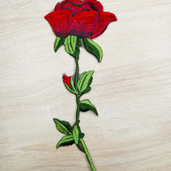 豪華薔薇モチーフ レッド　11*30cm　　 2枚目の画像