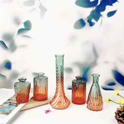 5セットのヨーロッパ製ガラス製花瓶 モダンでシンプルな花瓶 水耕栽培用の花瓶 a-502 2枚目の画像