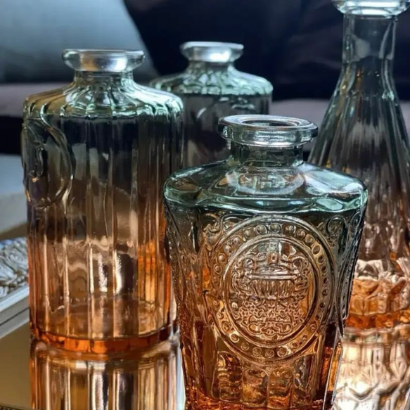 5セットのヨーロッパ製ガラス製花瓶 モダンでシンプルな花瓶 水耕栽培用の花瓶 a-502 10枚目の画像