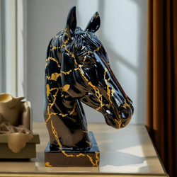 馬 置物 馬装飾品 グラフィティ 樹脂彫刻工芸品 書棚 オブジェ a-515 5枚目の画像