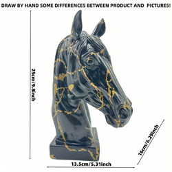 馬 置物 馬装飾品 グラフィティ 樹脂彫刻工芸品 書棚 オブジェ a-515 2枚目の画像