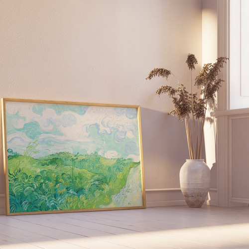 Berceuse exhibition/ゴッホ/ポスター ゴッホ アートポスター グリーン「Green Wheat Fields, Auvers