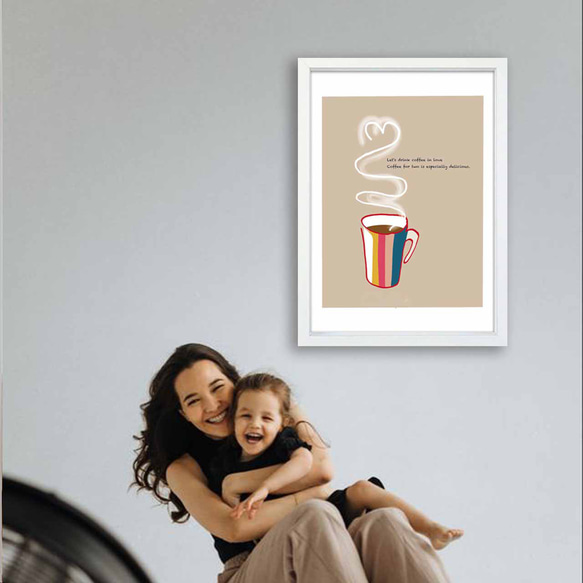 ホットなホットなコーヒー　イラスト　ポスター　A4 A3 A2 A1　アート  　アートポスター　sei検索　2799 4枚目の画像