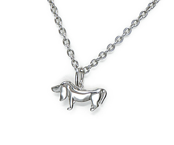 ミニ・ダックスフンド・ペンダント／シルバー製　　◎日本製