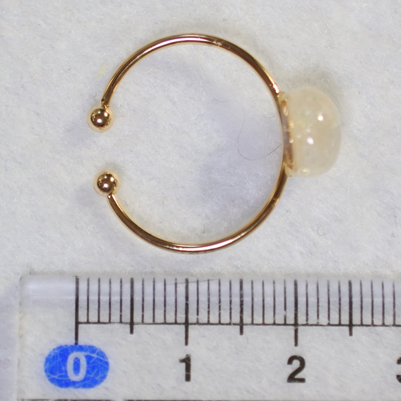 (1 個) 彩虹月光石手術不鏽鋼戒指（8 毫米/均碼） 第5張的照片