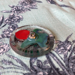 新商品！チェコボタン『大きさのある！綺麗なデザインのガラスボタン』〜32㎜　チューリップ〜 5枚目の画像