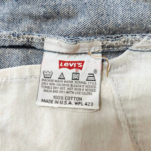 Levi's 501 リメイク　カスタムデニム W34 L34 90s USA製 Levi's 501 リーバイス501 リメイクデニム アニメ