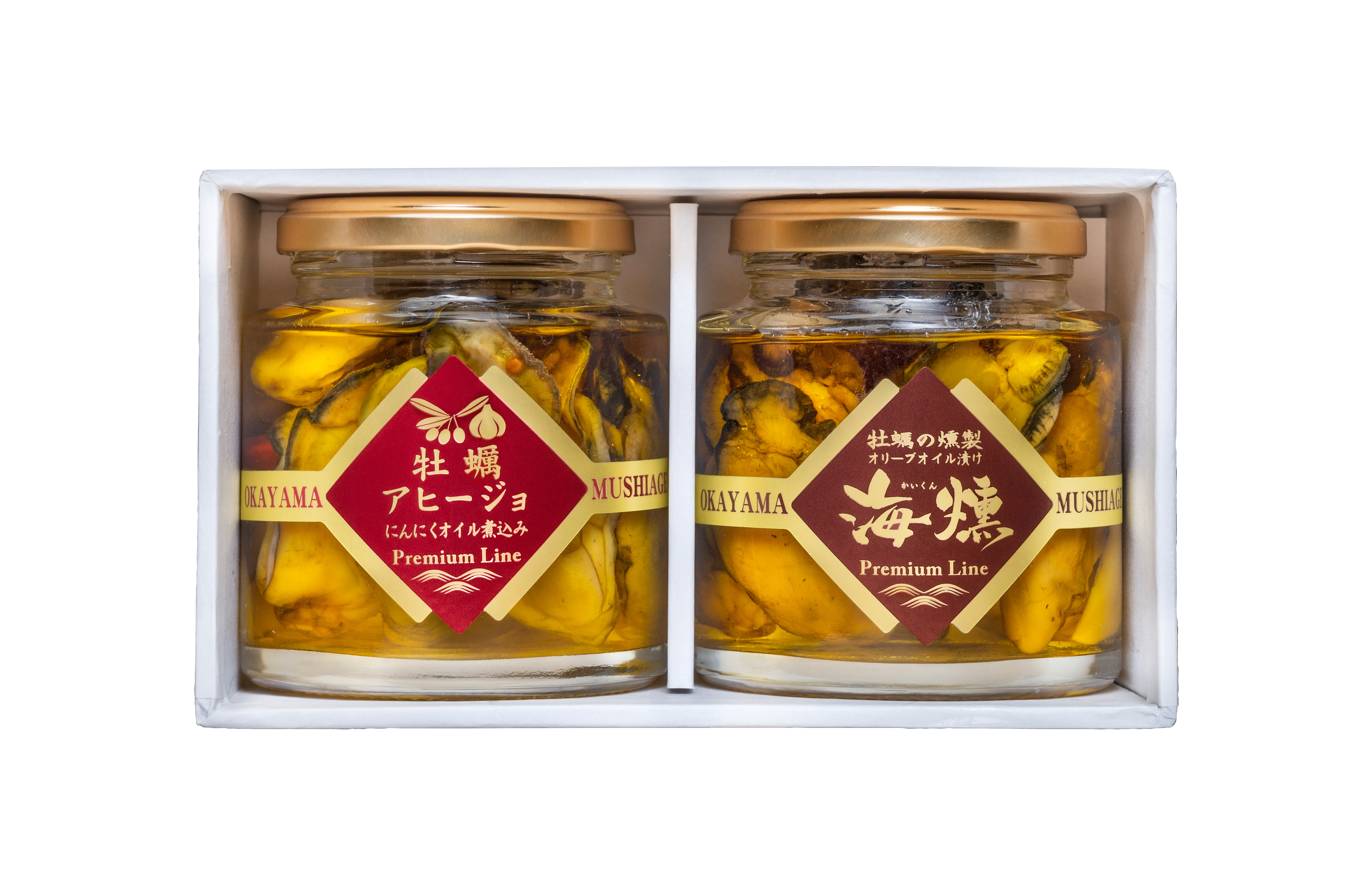 プレミアムライン　牡蠣の燻製オリーブオイル漬け200ｇ・牡蠣のアヒージョ200ｇ 4,428円