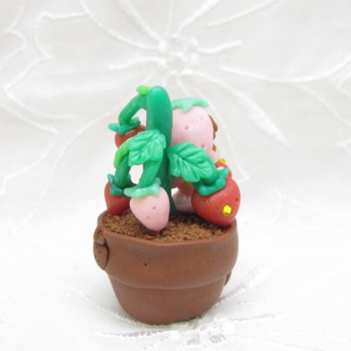 ❀いちごちゃん❀ストロベリー♥♪苺の鉢植え☆.:*・゜♪ その他置物