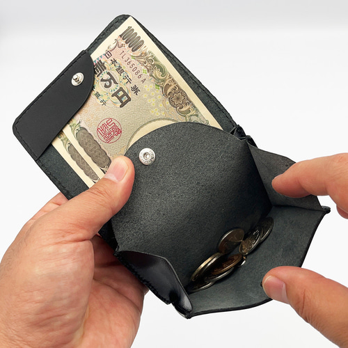 栃木レザー スタッズウォレット コンパクト財布 二つ折り財布 栃木レザー スタッズウォレット コンパクト財布 二つ折り財布