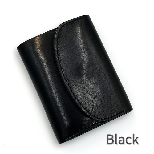 栃木レザー スタッズウォレット コンパクトウォレット 三つ折り 財布