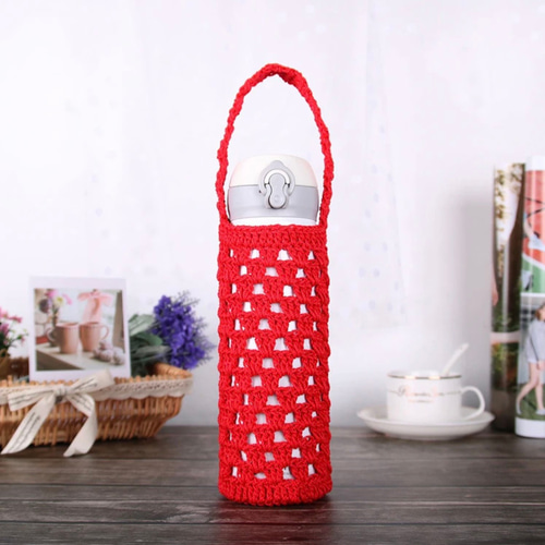 新作♡選べるカラーニット編み ボトル バッグ エコバッグ 袋手提げ