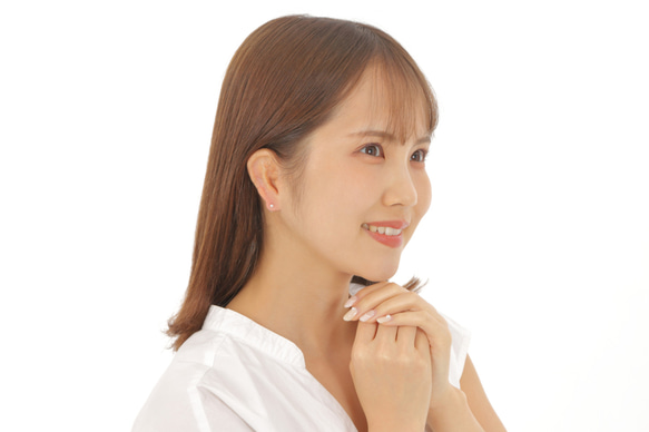【正品珍珠】陶瓷單顆珍珠耳環3.5-4mm日本Akoya珍珠小珍珠日本珠日本製造金屬防過敏 第7張的照片
