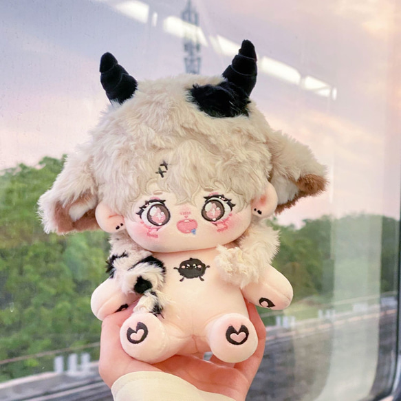 無属性 ぬいぐるみ 20cm 着せ替えぬいぐるみ 獣耳付け男の子 煤