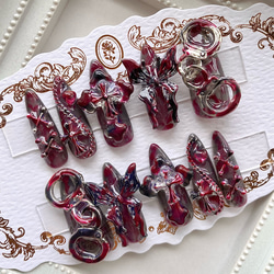 27日使用♥取り寄せ ネイルチップ 量産型 十字架ネイル フレンチネイル ヲタク 27日使用♥取り寄せ ネイルチップ 量産型 十字架ネイル フレンチネイル