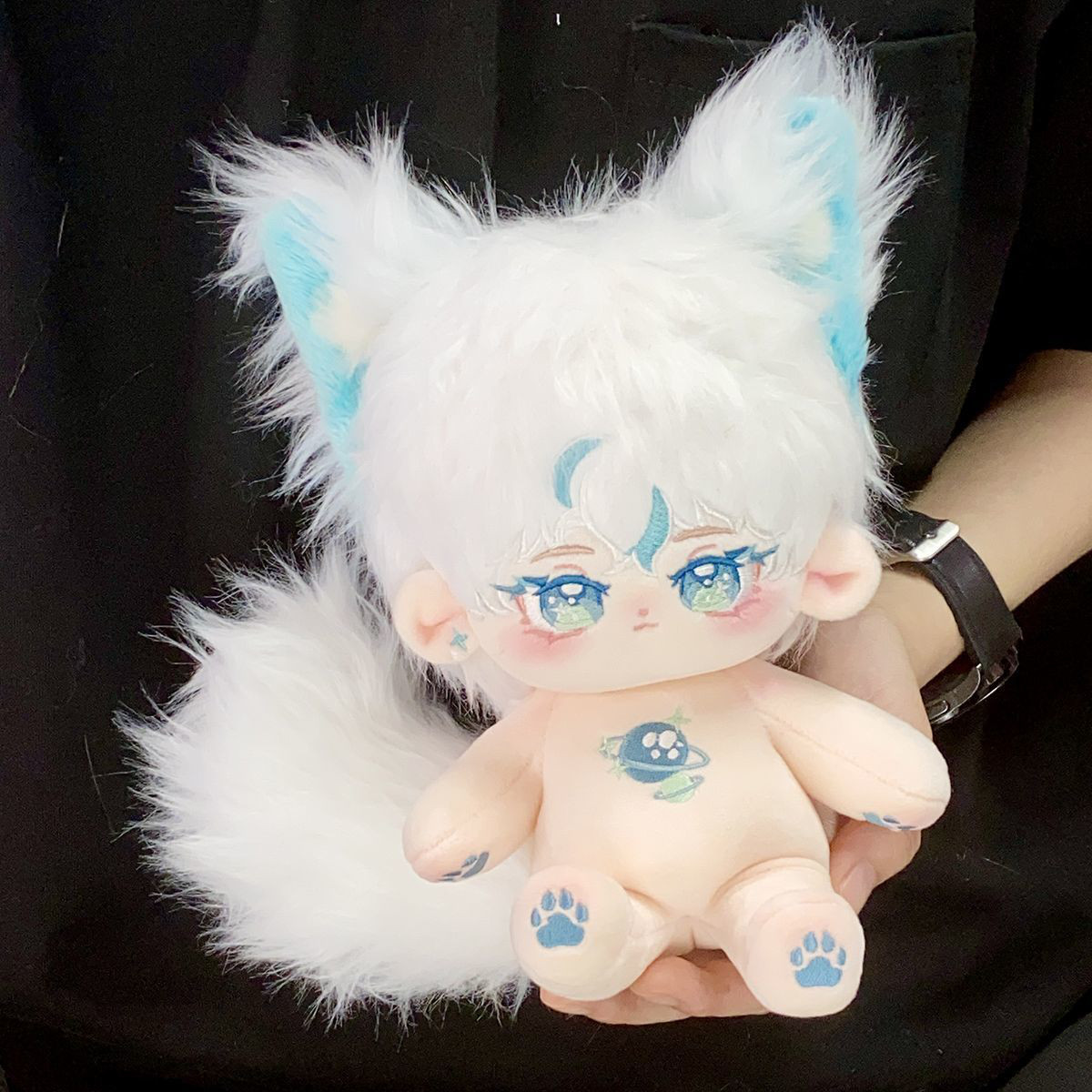 耳しっぽ ぬいぐるみ 着せ替え人形 オレンジヘア 20cm 可愛い 無属性