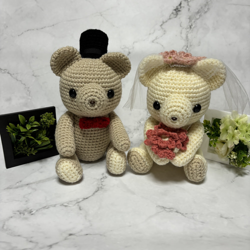 ウェディングドールベア あみぐるみ RINTA 通販 17685927｜Creema