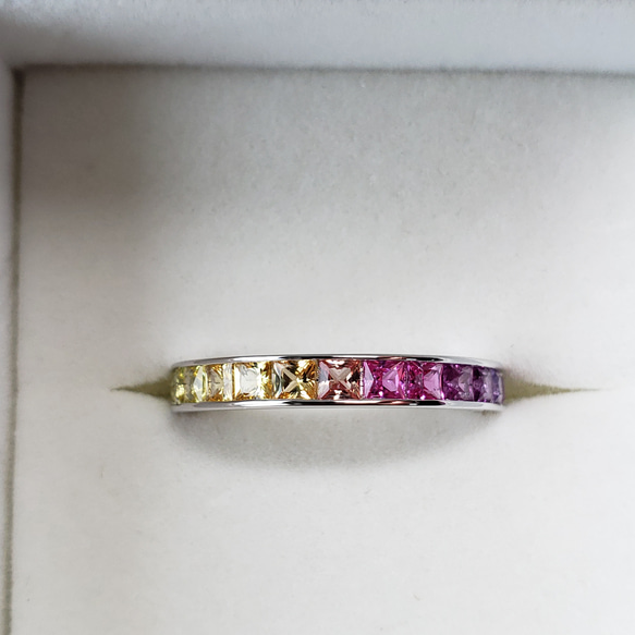 ★STAR JEWELRY★ フルエタニティ サファイア リング BLUE SAPPHIRE ETERNITY RING(2ZR1593)K18 リング｜スター