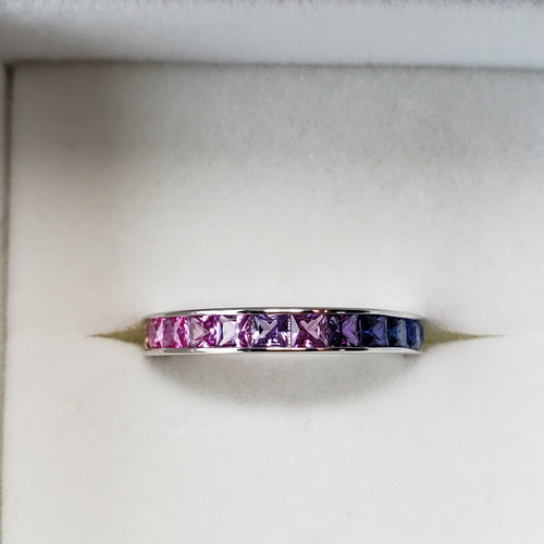 ★STAR JEWELRY★ フルエタニティ サファイア リング BLUE SAPPHIRE ETERNITY RING(2ZR1593)K18 リング｜スター