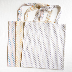 Big_bag_Komon Blue/Orange/Purple 綿 トートバッグ サブバッグ エコ