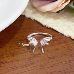 シルバー925  上品　蝶々　リング　指輪　silver925 フリーサイズ　大きさ調整可能 3枚目の画像