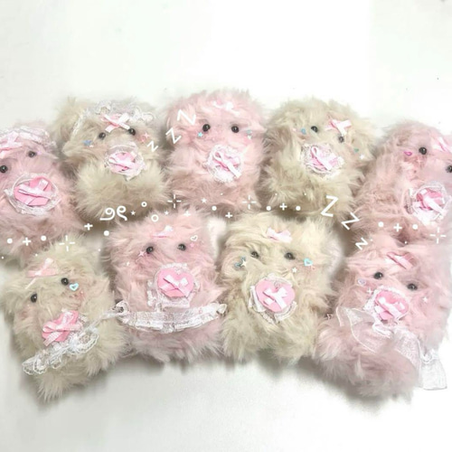ふわふわドールキーホルダー ふわふわトレカケース 2点セット