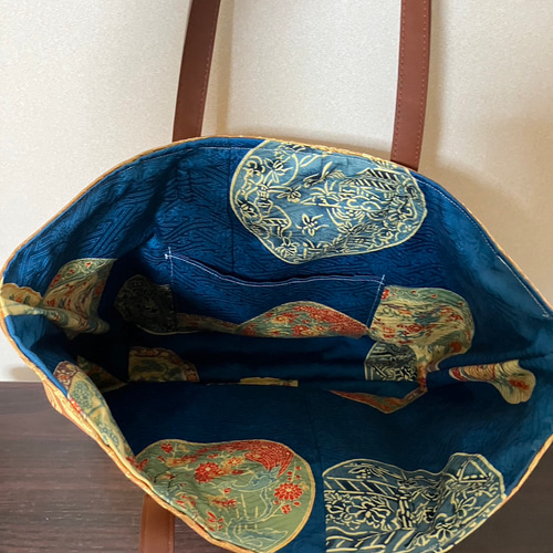 アンズルーム★ちょっと豪華★着物×帯　★トートバッグ★ハンドバッグ★大容量★丸帯 アンズルーム☆ちょっと豪華な☆着物×帯☆トートバッグ☆バッグ