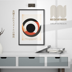 コズミック・コンフルエンス ミッドセンチュリーモダンアートポスターシリーズ　bauhaus 木製フレームセット 3枚目の画像