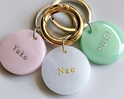 名入れ無料】全18色 カラーサークル キーホルダー チャーム