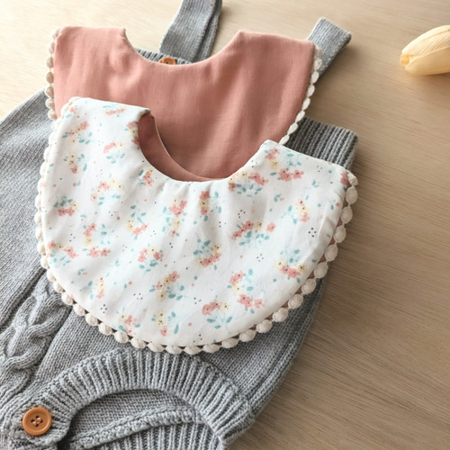 Ange Bouquet bib(pink) 出産祝い スタイ ギフト 新生児 スタイ