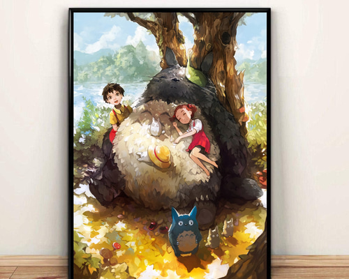 ＊非売品＊【となりのトトロ】超大型！　映画ポスター（フレーム額装） 非売品＊【となりのトトロ】超大型！ 映画ポスター（フレーム