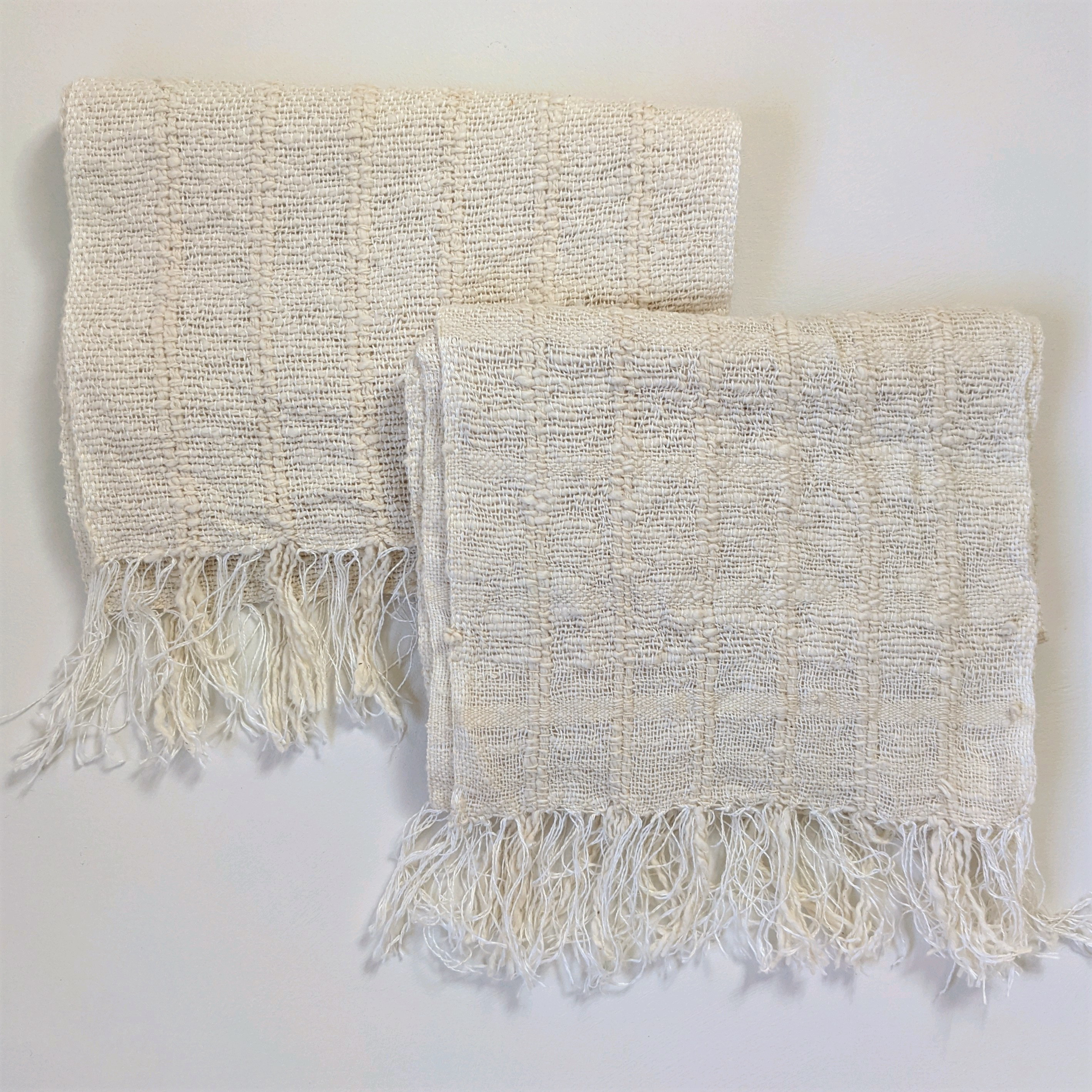 わたからつむぐ　手織り職人による綿麻のストール　和綿　機織り　リネン　コットン