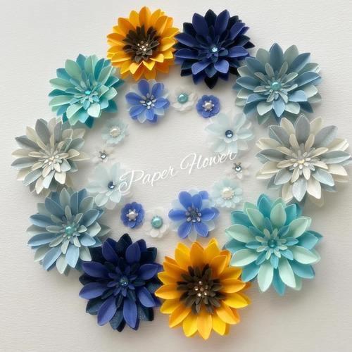 ✿送料無料✿ペーパーフラワー✿クラフトパンチ 壁面 色紙 寄せ書き