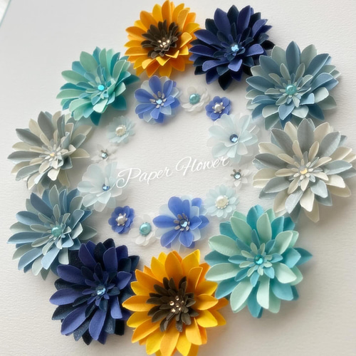 ✿送料無料✿ペーパーフラワー✿クラフトパンチ 壁面 色紙 寄せ書き