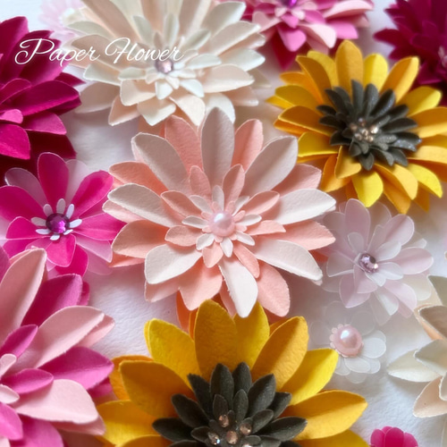 ✿送料無料✿ペーパーフラワー✿クラフトパンチ 壁面 色紙 寄せ書き