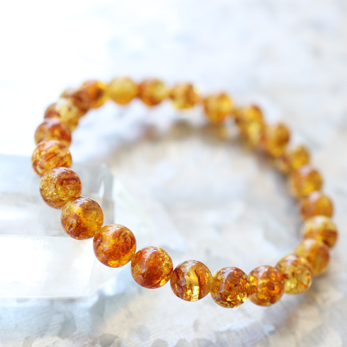 ☆プレミアムブレス☆天然琥珀・スパークリングメープルハニーアンバー