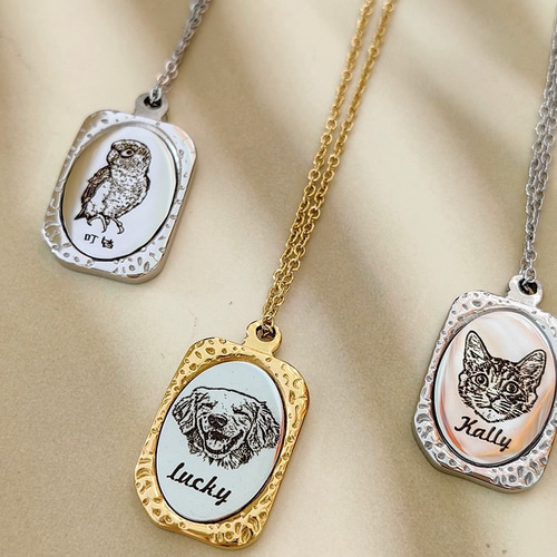 受注製作 【愛犬の顔で作る世界に一つのペンダント】ネックレス