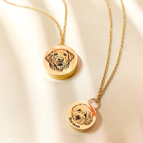 受注製作 【愛犬の顔で作る世界に一つのペンダント】ネックレス