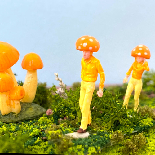 ミニチュア フィギュア きのこ きのこびと 苔テラリウム ガーデン