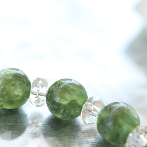 ⬛︎ グリーンエメラルドマイカ ブレスレット　天然石　約12.2ミリ ⬛︎ グリーンエメラルドマイカ ブレスレット 天然石 約12.2ミリ