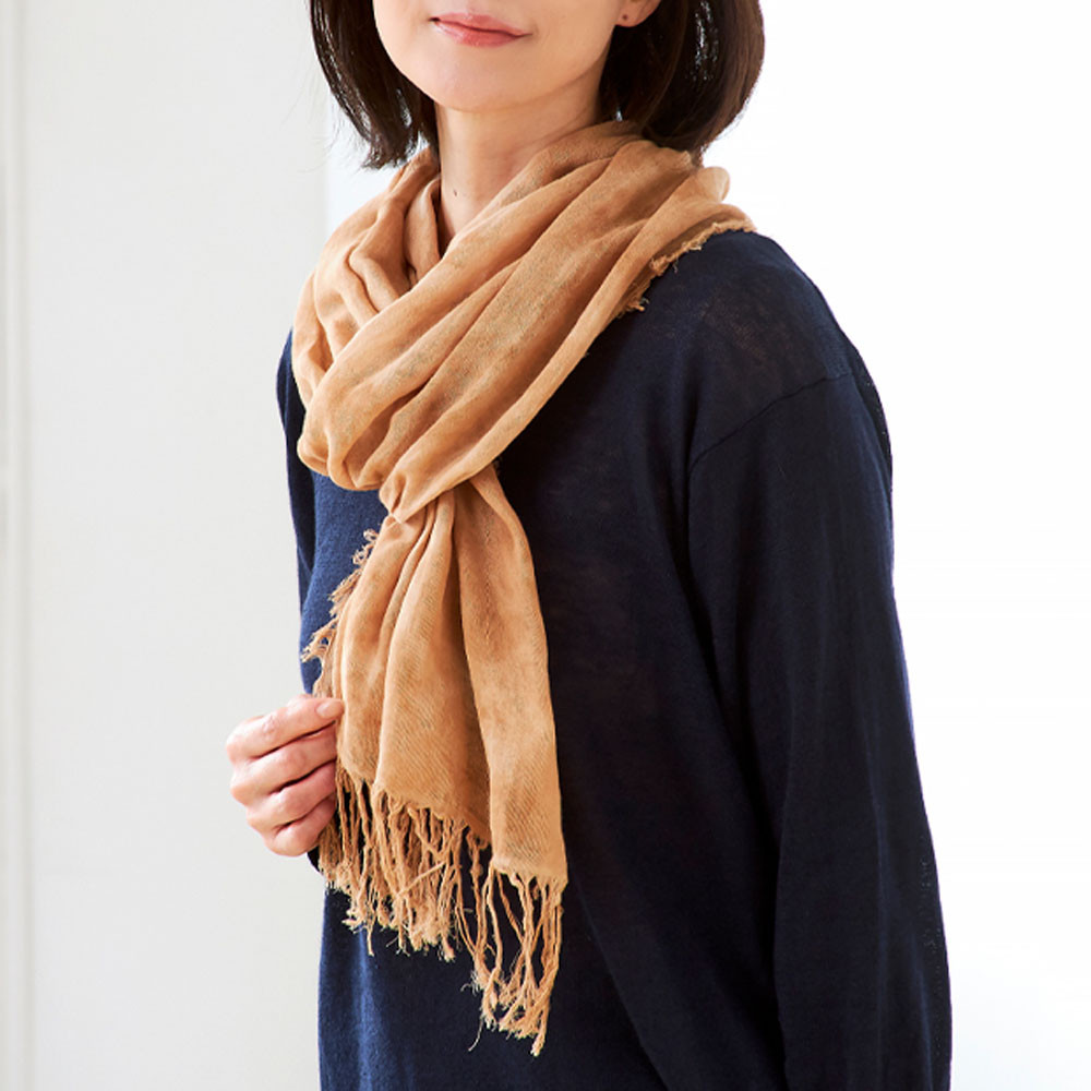 美濃 柿渋染ストール