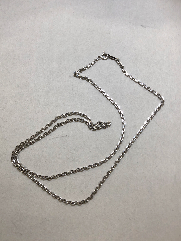 くる　Pt850、カットアズキ ネックレス プラチナ850 アズキ 小豆 ネックレス 1.60φ 50cm / Pt850 Azuki