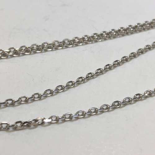 プラチナ Pt850 2.3mm幅 カットアズキネックレス 50cm
