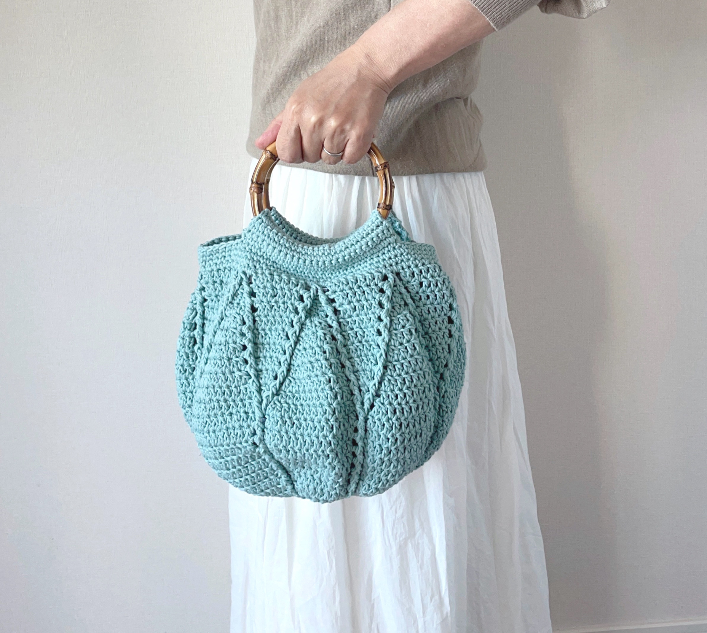 ♡コットンバッグ♡ライトブルー